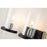 Lucas McKearn Mazant 3Lt Bath/Vanity, Matte Black/Polished Chrome