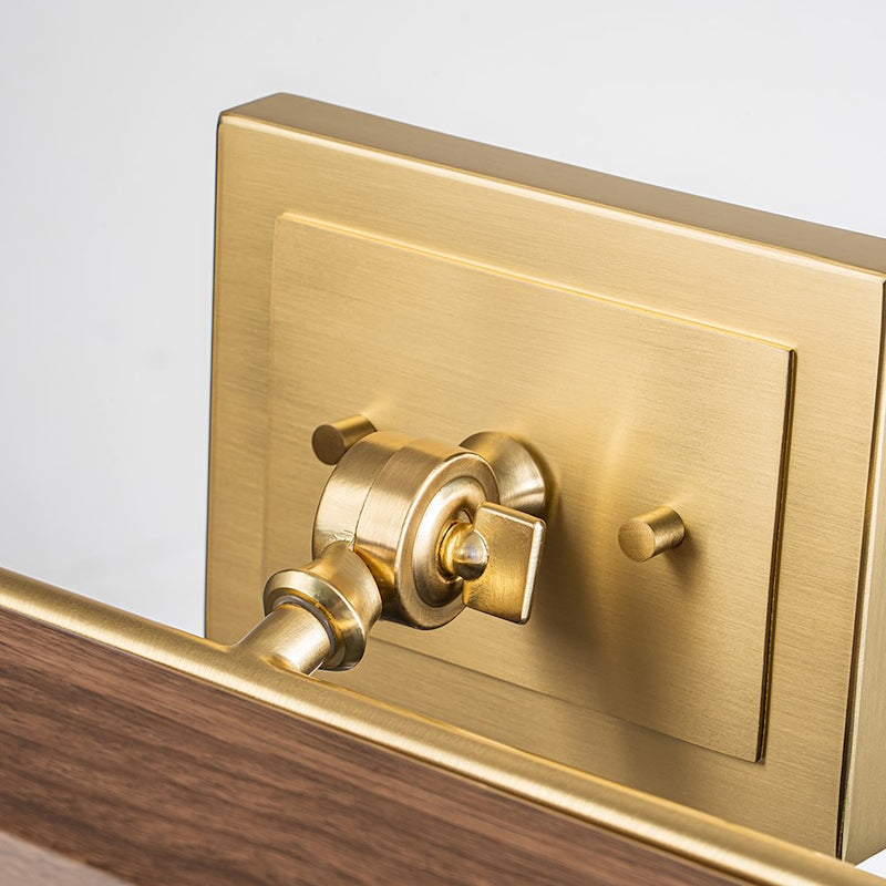 Lucas McKearn Cade 2 Light Picture Light, Wood/Brush Brass