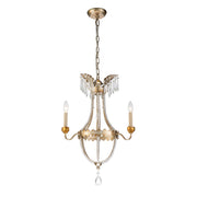 Lucas McKearn Louis 3 Light Chandelier, Distressed Silver/Gold - CH1035-3