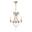 Lucas McKearn Louis 3 Light Chandelier, Distressed Silver/Gold - CH1035-3