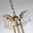 Lucas McKearn Louis 3 Light Chandelier, Distressed Silver/Gold