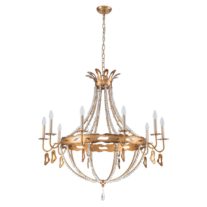 Lucas McKearn Monteleone 10 Light Chandelier, Gold - CH1036-10