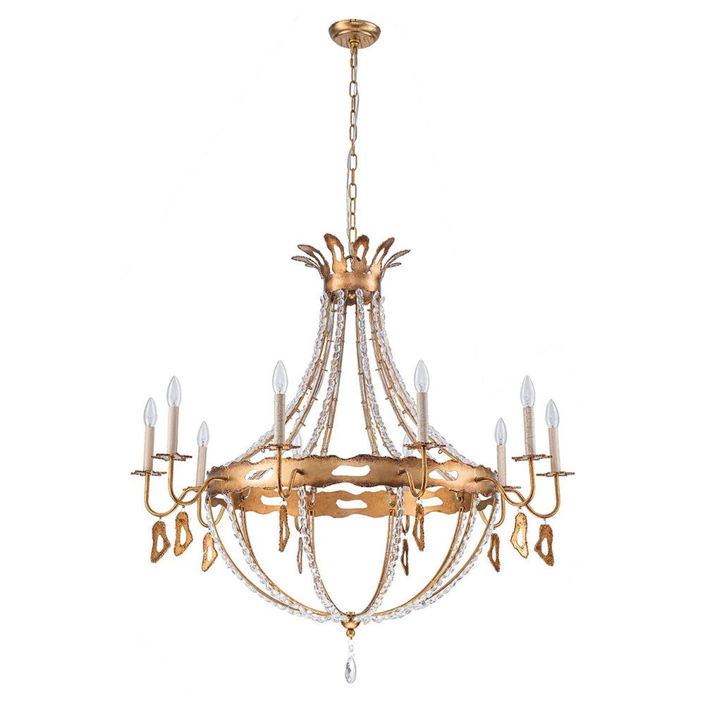 Lucas McKearn Monteleone 10 Light Chandelier, Gold - CH1036-10