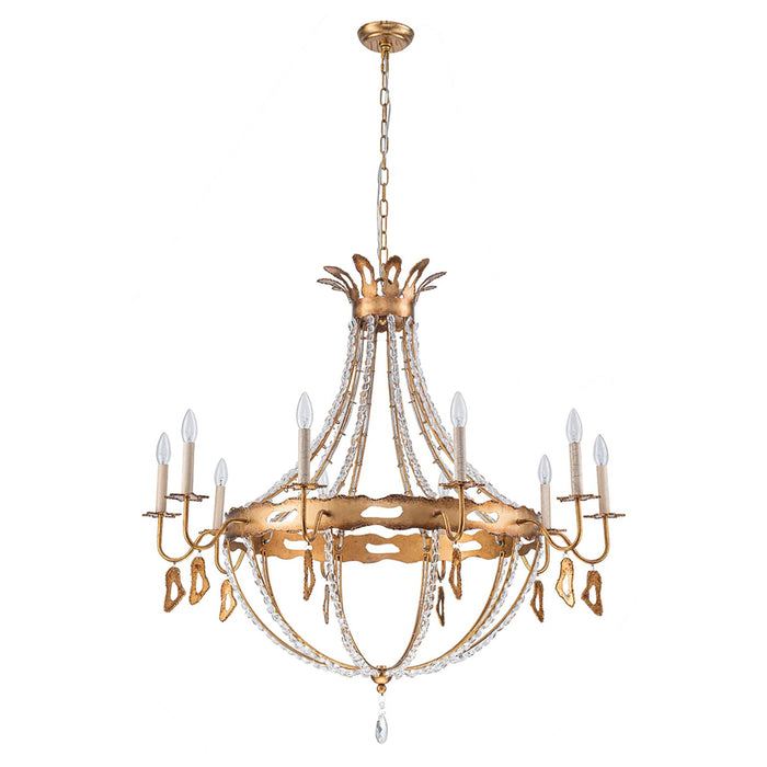Lucas McKearn Monteleone 10 Light Chandelier, Gold - CH1036-10