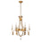 Lucas McKearn Monteleone 6 Light Chandelier, Gold Leaf/Antique - CH1036-6