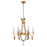 Lucas McKearn Monteleone 6 Light Chandelier, Gold Leaf/Antique