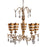 Lucas McKearn Tivoli 5Lt Chandelier, Cream/Gold/Silver/ Gold - CH1038-G