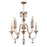 Lucas McKearn Mignon 8 Light Chandelier, Gold/Silver/Cream - CH1111