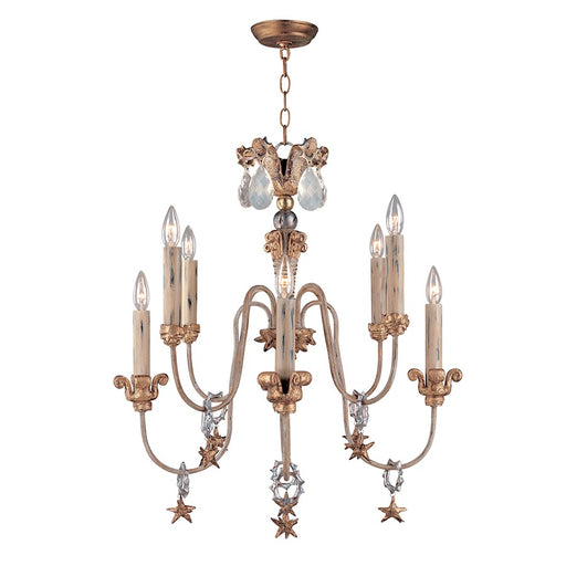 Lucas McKearn Mignon 8 Light Chandelier, Gold/Silver/Cream - CH1111