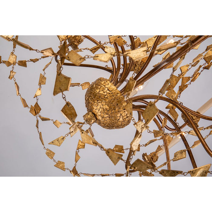 Lucas McKearn Mosaic 15 Light Chandelier, Gold Leaf