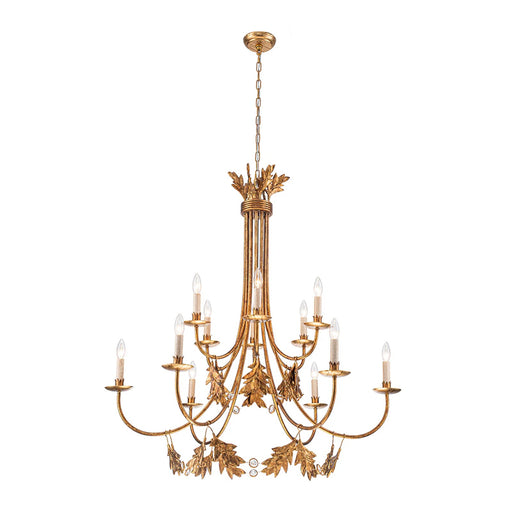 Lucas McKearn Sweet Olive 12 Light Chandelier, Gold - CH1159-12
