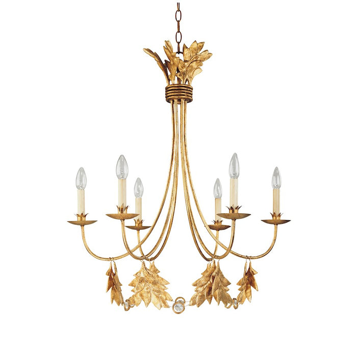 Lucas McKearn Sweet Olive 6 Light Chandelier, Distressed Gold - CH1159-6