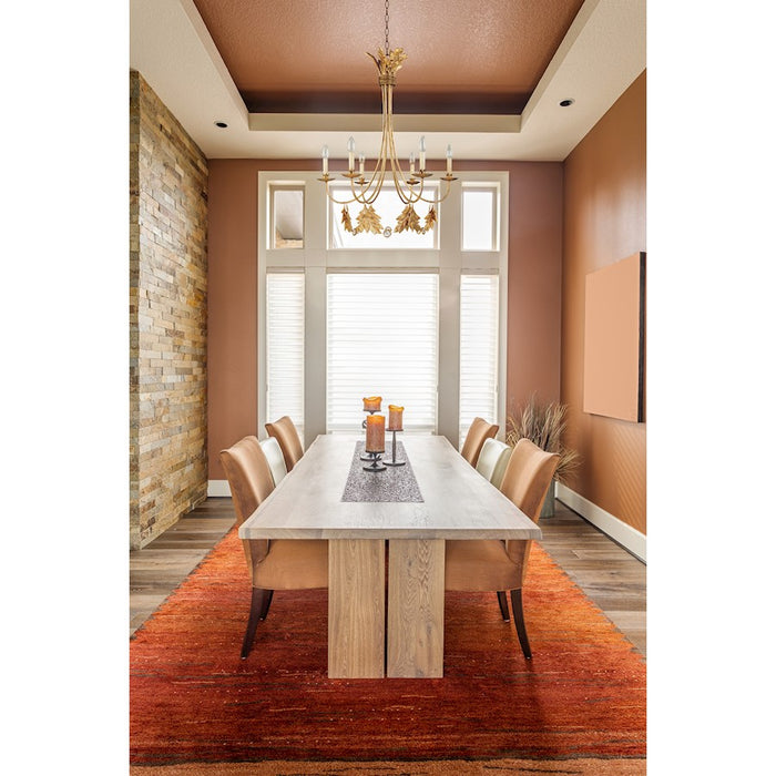 Lucas McKearn Sweet Olive 6 Light Chandelier, Distressed Gold