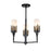 Lucas McKearn Sawgrass 3Lt Chandelier, Matte Black/Opal Etched - CH20319BLK-3