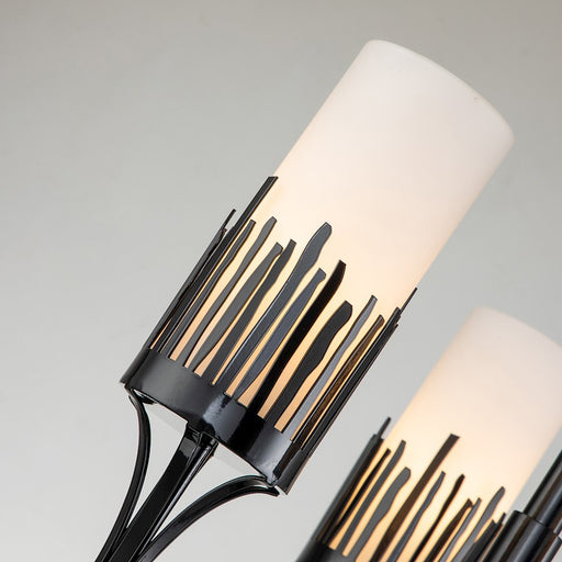 Lucas McKearn Sawgrass 3Lt Chandelier, Matte Black/Opal Etched