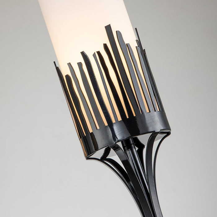 Lucas McKearn Sawgrass 3Lt Chandelier, Matte Black/Opal Etched