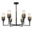 Lucas McKearn Sawgrass 6Lt Chandelier, Matte Black/Opal Etched - CH20319BLK-6