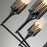 Lucas McKearn Sawgrass 6Lt Chandelier, Matte Black/Opal Etched