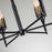 Lucas McKearn Sawgrass 6Lt Chandelier, Matte Black/Opal Etched