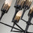 Lucas McKearn Sawgrass 9Lt Chandelier, Matte Black/Opal Etched
