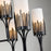 Lucas McKearn Sawgrass 9Lt Chandelier, Matte Black/Opal Etched