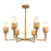 Lucas McKearn Sawgrass 6 Light Chandelier, Gold Leaf/Opal Etched - CH20319G-6