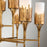 Lucas McKearn Sawgrass 6 Light Chandelier, Gold Leaf/Opal Etched