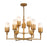 Lucas McKearn Sawgrass 9 Light Chandelier, Gold Leaf/Opal Etched - CH20319G-9