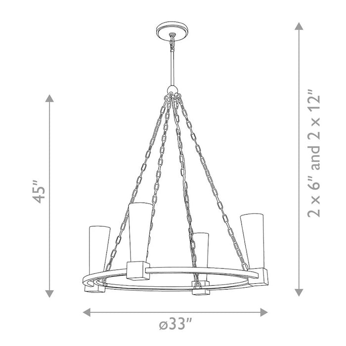 Lucas McKearn Kristy 4 Light Chandelier, Distressed Gold/Opal