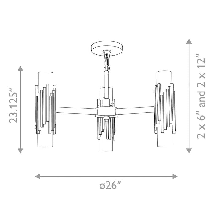 Lucas McKearn Marvel 6 Light Pendant, Aged Brass/Opal