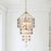 Lucas McKearn Meridian 9Lt Pendant, Gold/Smoked Glass/Smoke Glass