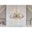 Lucas McKearn Flambeau 12Lt Chandelier, Silver/Glaze/Flower Inspired
