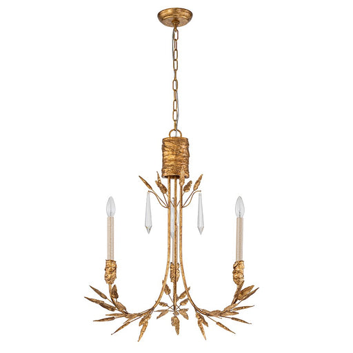 Lucas McKearn Palm D'Or 3 Light Chandelier, Gold