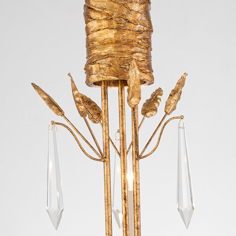 Lucas McKearn Palm D'Or 3 Light Chandelier, Gold