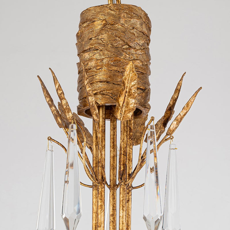 Lucas McKearn Palm D'Or 5 Light Chandelier, Gold