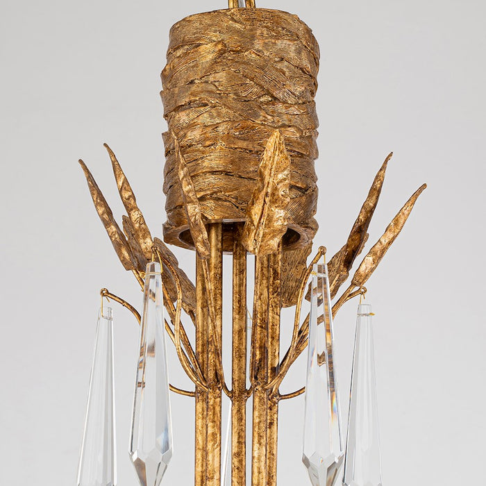 Lucas McKearn Palm D'Or 5 Light Chandelier, Gold
