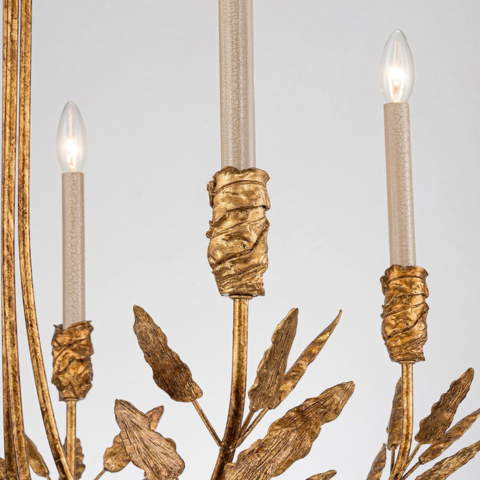 Lucas McKearn Palm D'Or 5 Light Chandelier, Gold