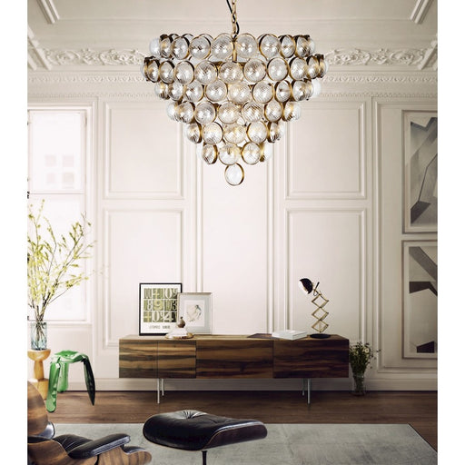 Lucas McKearn Bouquet 8 Light Chandelier, Aged Brass