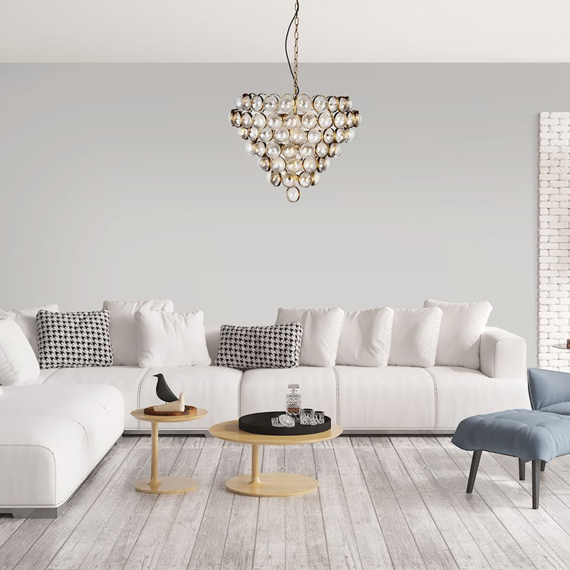 Lucas McKearn Bouquet 8 Light Chandelier, Aged Brass