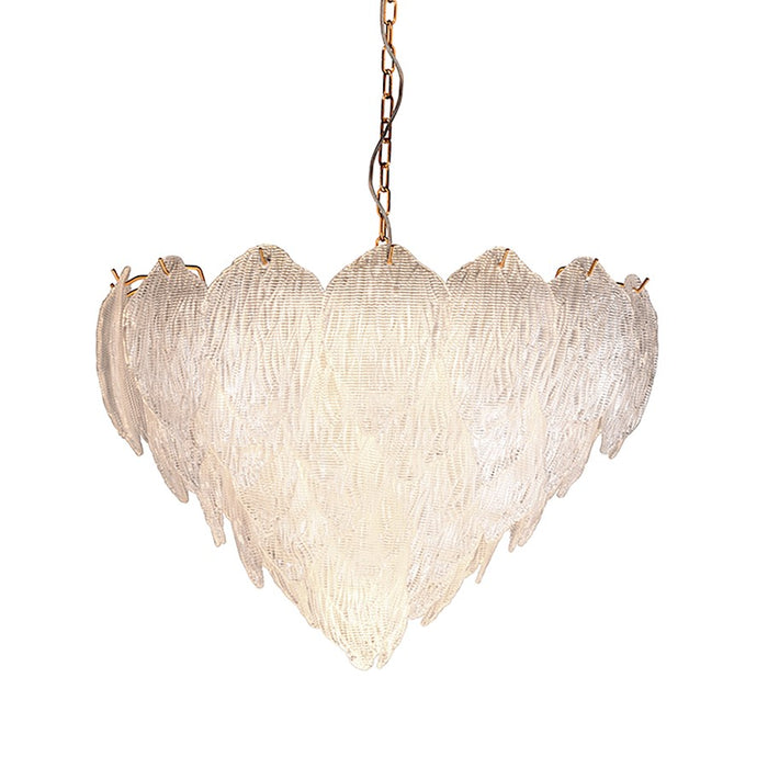 Lucas McKearn Acanthus 10Lt Chandelier, Clear Textured Glass/Gold - CH9081-65