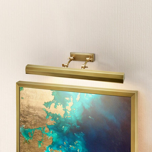 Lucas McKearn Chawton 2 Light Picture Light, Aged Brass