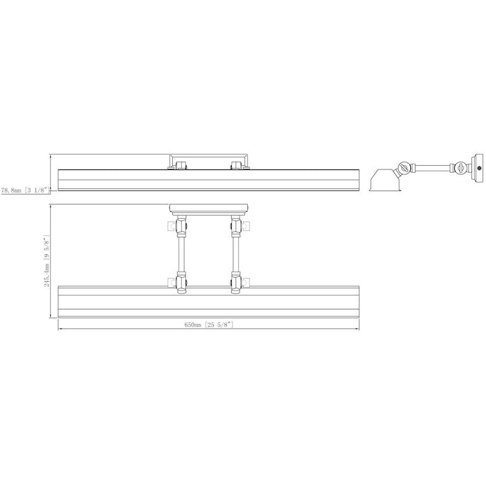 Lucas McKearn Chawton 2 Light Picture Light, Polished Brass