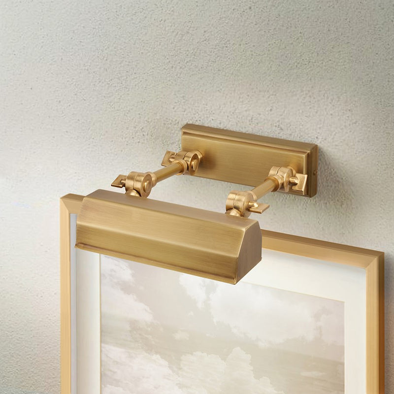 Lucas McKearn Chawton 1 Light 7" Picture Light, Aged Brass