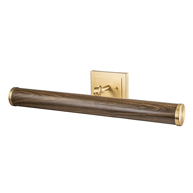 Lucas McKearn Coates 26" Picture Light, Dark Wood/Brass
