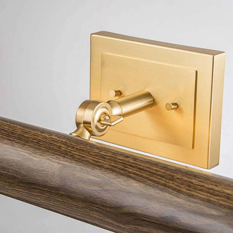 Lucas McKearn Coates 26" Picture Light, Dark Wood/Brass