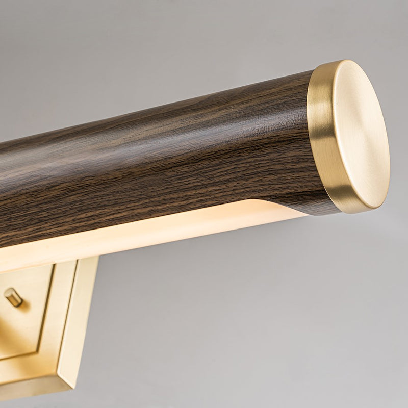 Lucas McKearn Coates 26" Picture Light, Dark Wood/Brass