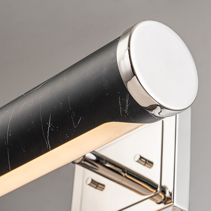 Lucas McKearn Coates 16" Picture Light, Black Marble/Nickel