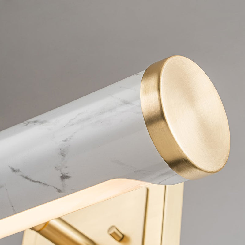 Lucas McKearn Coates 16" Picture Light, Carrera Stone/Brass