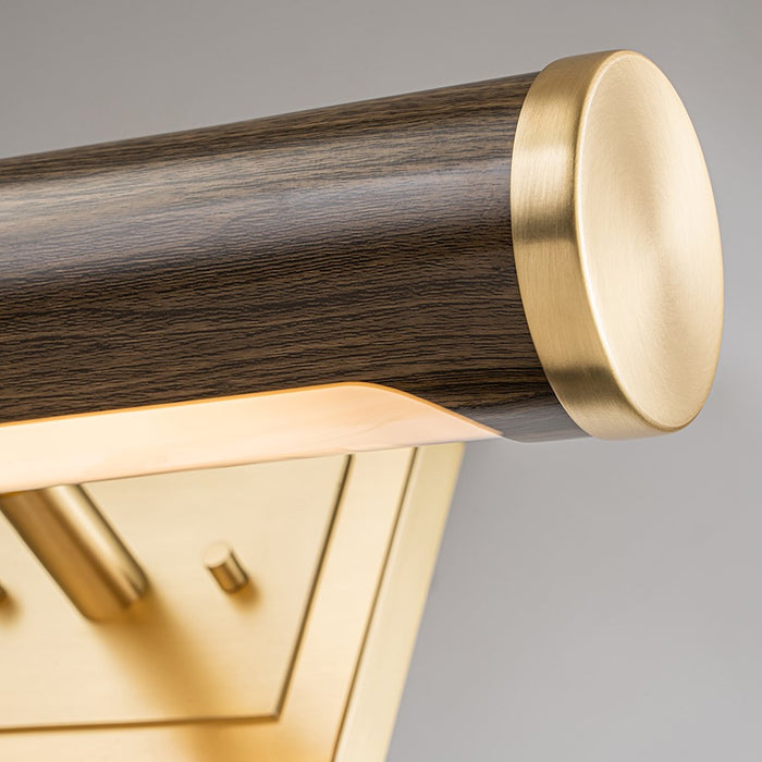 Lucas McKearn Coates 16" Picture Light, Dark Wood/Brass