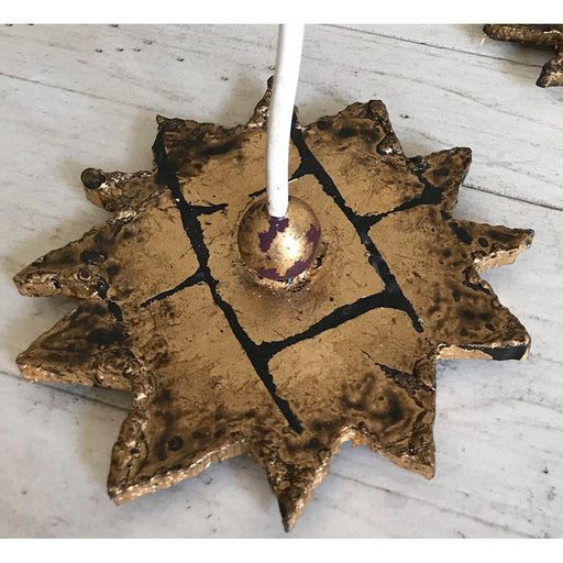 Lucas McKearn Venetian 1Lt 21" Candlestick Holder, Gold/Crystals